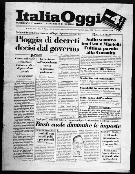 Italia oggi : quotidiano di economia finanza e politica